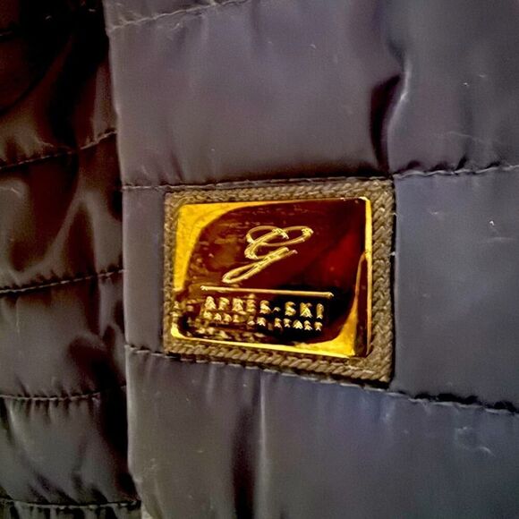 Gorski Navy Blue Apres Ski Parka with hood w fur trim US 10 - Picture 3 of 16